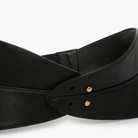 NEW Raina Gaga Belt in Black LEATHER - Picture 2 of 5